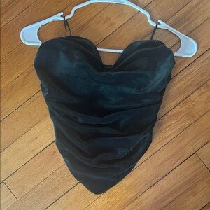 Express Green Velvet Camisole Top